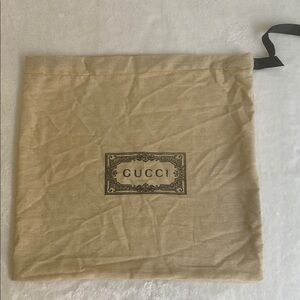 Gucci Beige Dust Bag with Black Logo